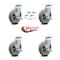 Service Caster 8 Inch Thermoplastic Rubber Caster Set with Roller Bearing and Brake/Swivel Lock SCC-30CS820-TPRRD-TLB-BSL-4 - alternate 6